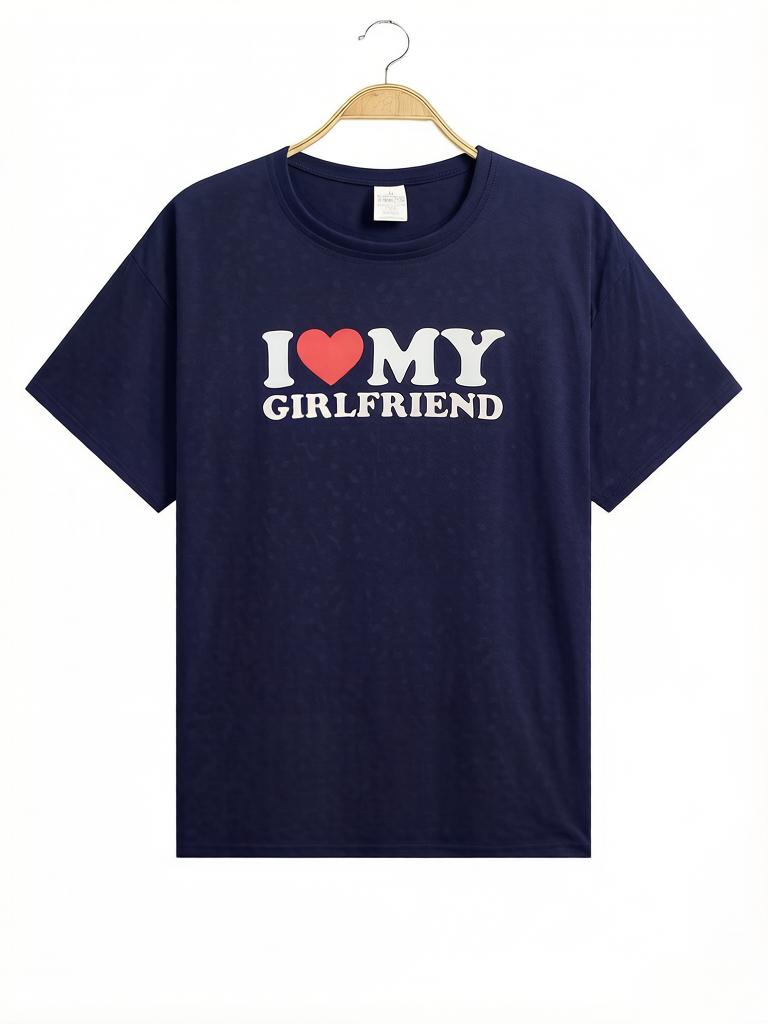 2026this Unisexs Comfort Itemtthe Shirt Usesi Love My Girlfriendpattern Printingunisexs Summer Clothingunisexs Clothing