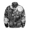 Men's Casual Flannel 1/4 Zip Long Sleeve Sweatshirt with Halloween Print