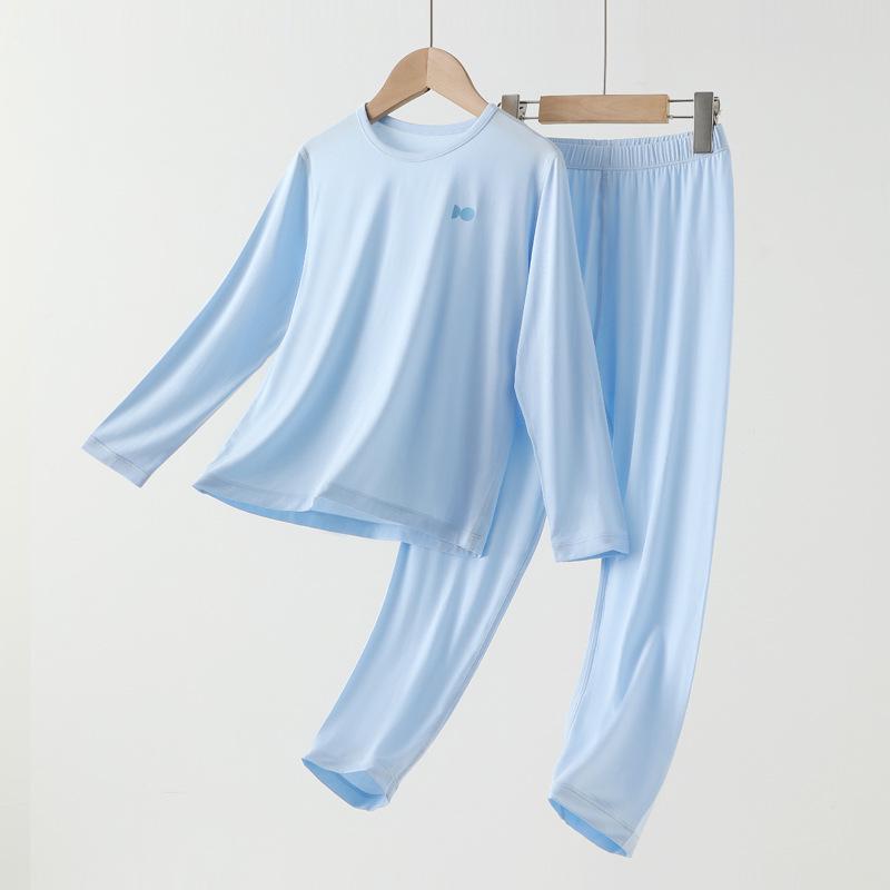 Spring & Summer Lyocell Pajamas - Unisex Children's Loose-Fit Belly Protection for Teens