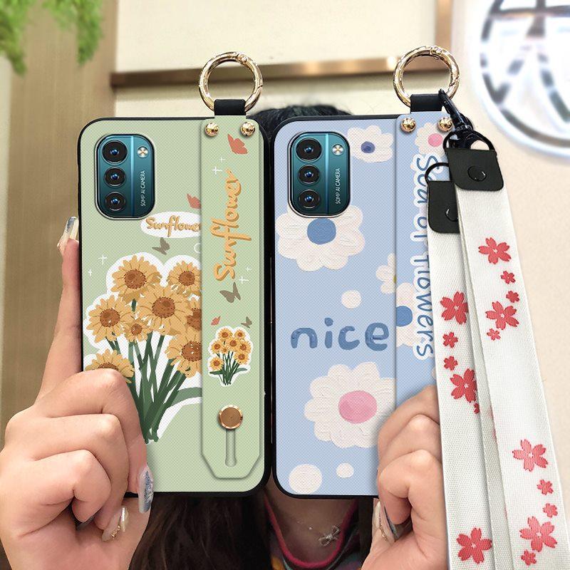 Kickstand Protective Phone Case For Nokia G11/G21 Flower Anti-knock Ring Shockproof Fashion Design Soft Case Durable