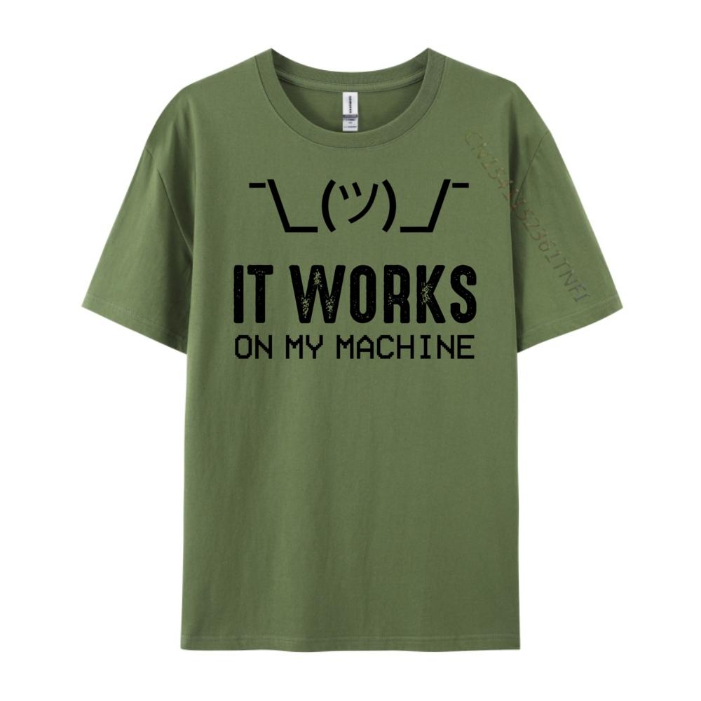 It Works On My Machine Programming Computer Programmer Men Clothes TShirt HOLIDAYS Mens Graphic Tshirts Streetwear Men Tee