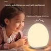 Tragbare Eiform Nachtlicht Umgebungslicht 7 Farbwechsel RGB Fernbedienung Touch Dimmbares Licht USB Wiederaufladbar