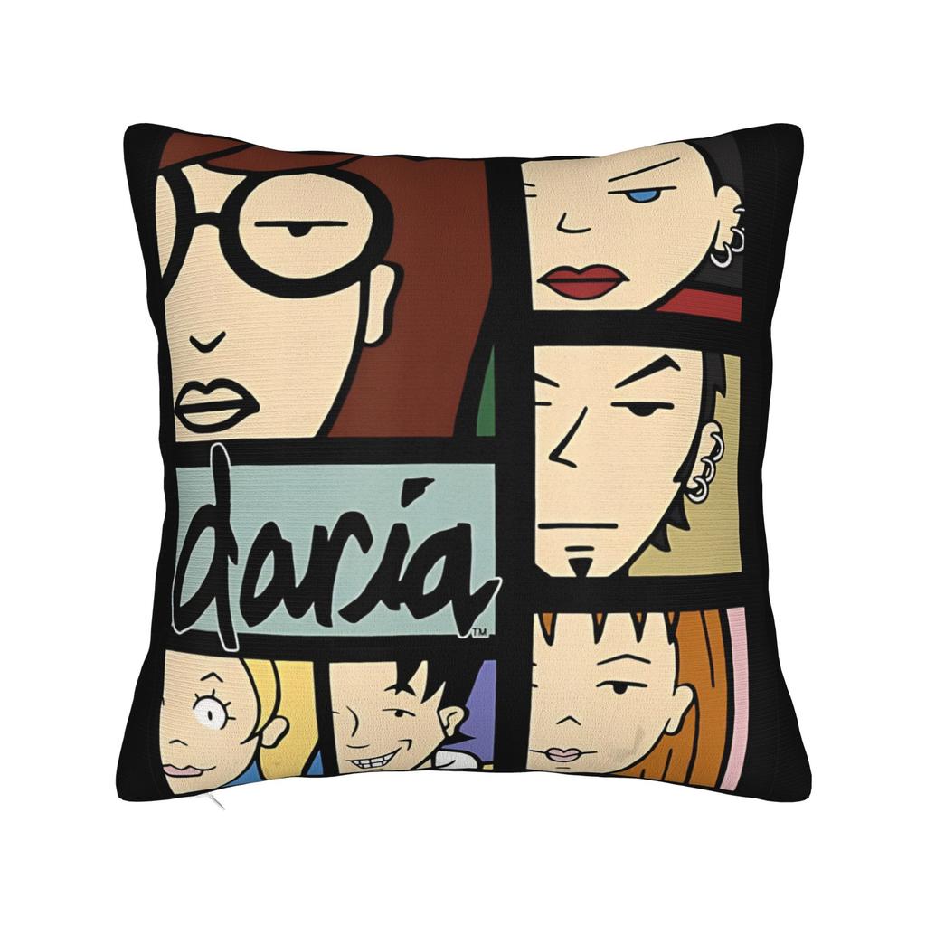 Sick Sad World Pastel Darias 90s MTV Beavis Square Pillow Case  Cushion Covers Customized Decor Pillowcase for Sofa 45x45cm