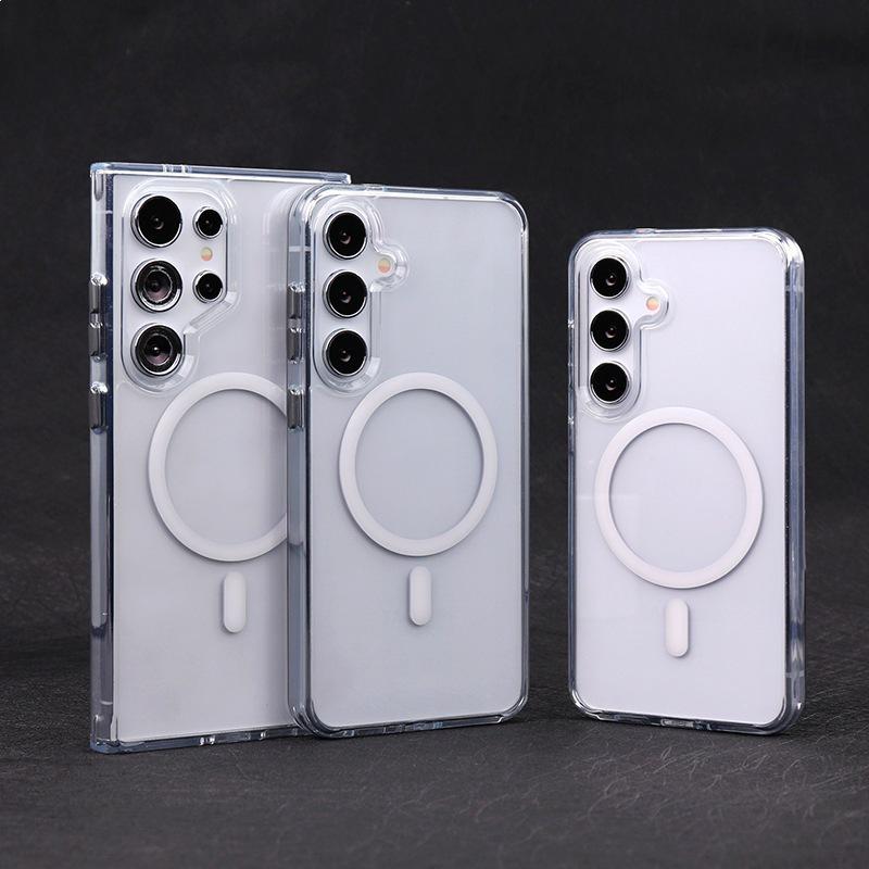 Samsung S26 Clear Ultra Skin-Feel Magnetic Drop-Proof Protective Phone Case