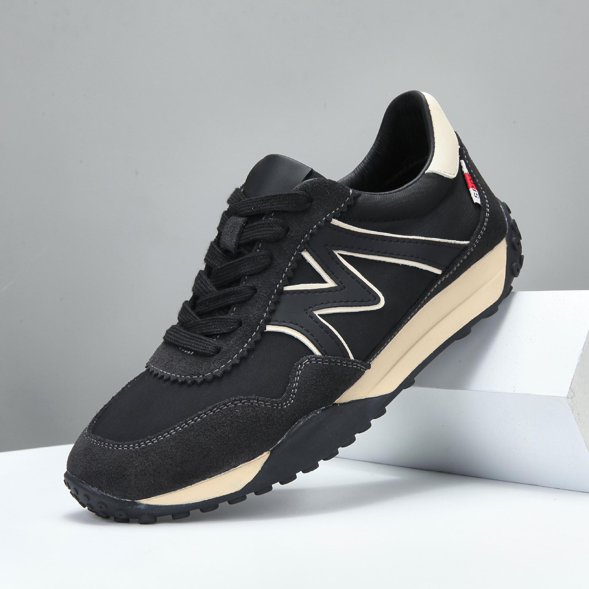 

2025 European Spring/Autumn Men s Genuine Leather Casual Splice Sneakers - Trendy, Versatile & Breathable 38