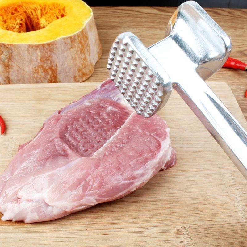 Aluminium Meat Mallets Hammer Tenderizer Textured Grip Meat Mallets Tenderizer Chicken Pounder Large Hammer Kitchen Tool