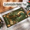 Witchcraft Theme Crystal Velvet Rug Personalized Custom Name Text Soft Floor Mat Home Decor
