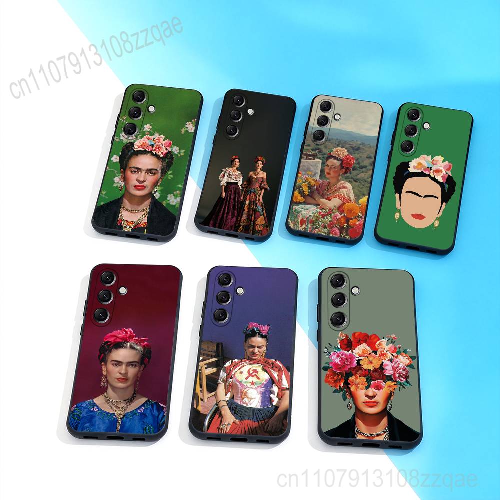 F-Fridas Art K-Kahlo Cool For Samsung Galaxy A 22,71,53,52,51,72,73,5G,Note,J7,8,9 Phone Case Soft Black Cover
