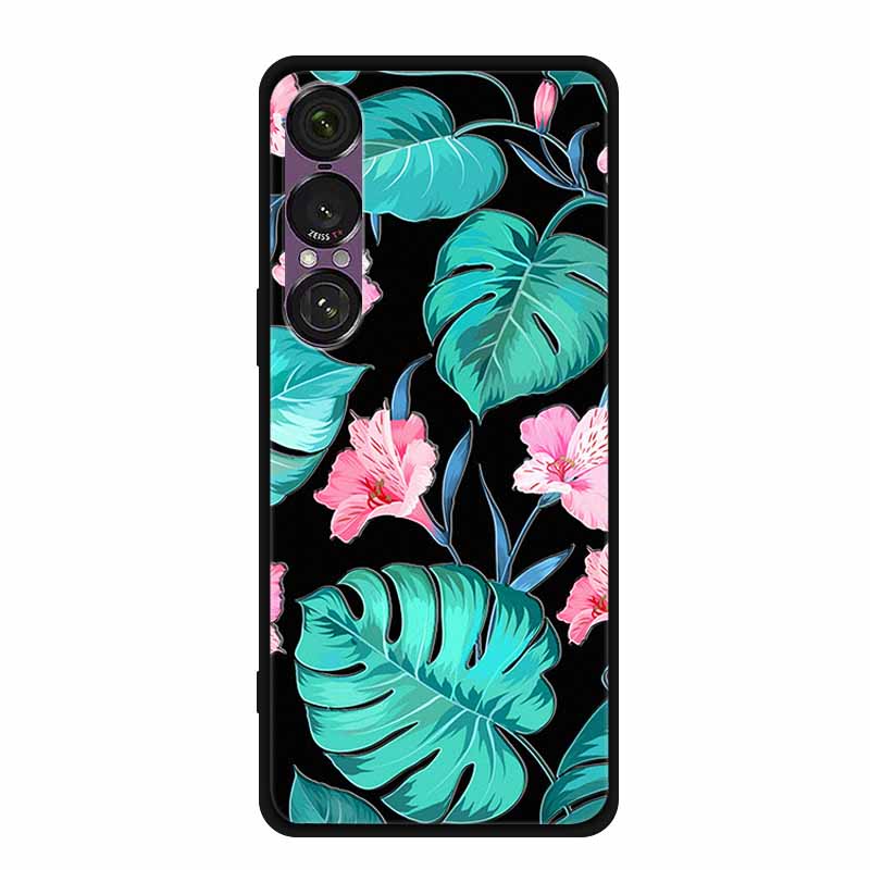 3D Emboss Case For Sony Xperia 1 VII 5G Case Flowers TPU Soft Silicone Back Cover For Sony Xperia 1 VII 2025 Phone Case XQ-FS54