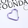 Heart-Shaped Aluminum Carabiner Key Chain Clip Outdoor Keyring Hook Water Bottle Hanging Buckle Travel Kit Accessories