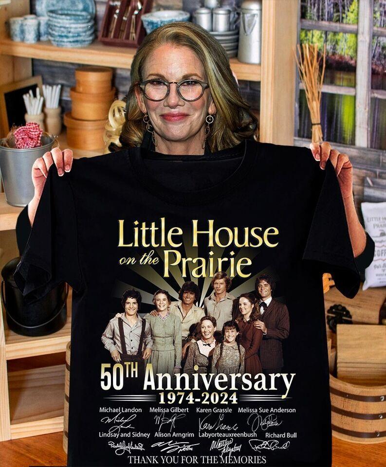 50th Anniversary 1974-2024 Little House on the Prairie Black Men Women Tee Shirt L