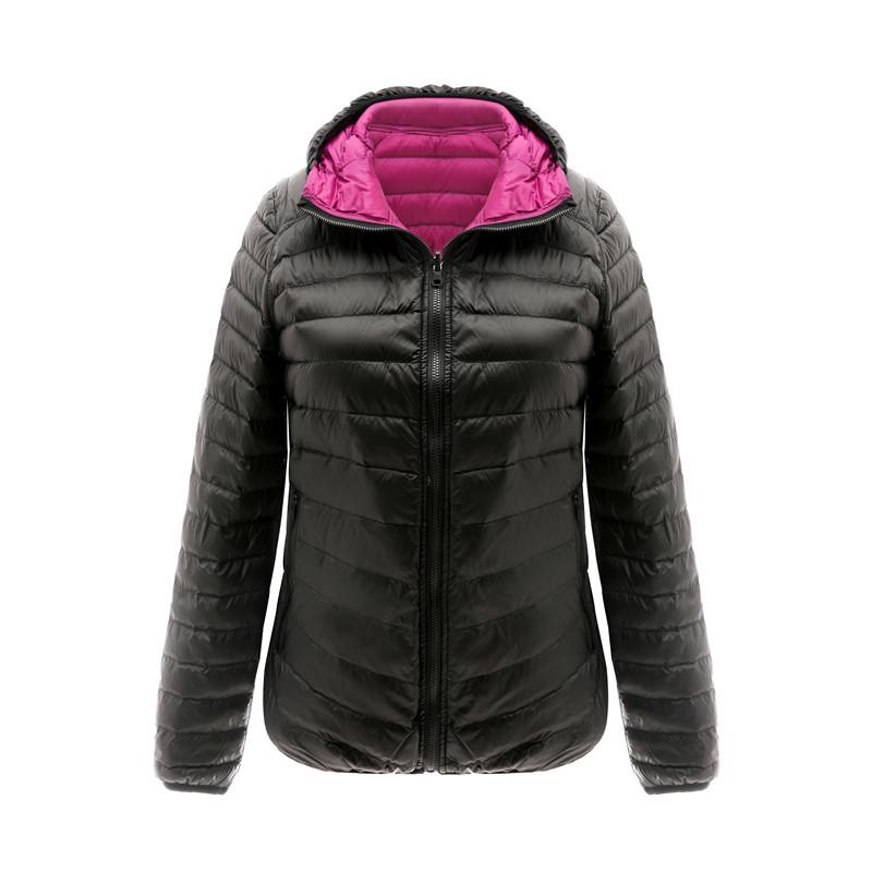 Women's Plus Size Reversible Ultralight Down Jacket - Short, Fits Up To 200 Catties