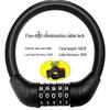 Portable Frosted Steel Cable Bicycle Lock with Anti-Theft Combination for Mountain Bikes and Electric Vehicles
