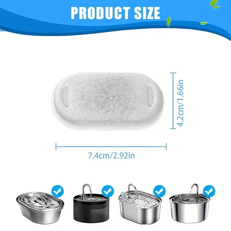 12 szt./24 szt. filtrów do dystrybutorów wody dla kotów ze stali nierdzewnej o pojemności 67 uncji/2 l i 108 uncji/3,2 l | Filtry zamienne