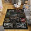 Truck Art Gallery Pattern Rug Floor Mat for Living Room or Bedroom Soft and Comfortable Carpet a Gift for Birthday and Holiday.