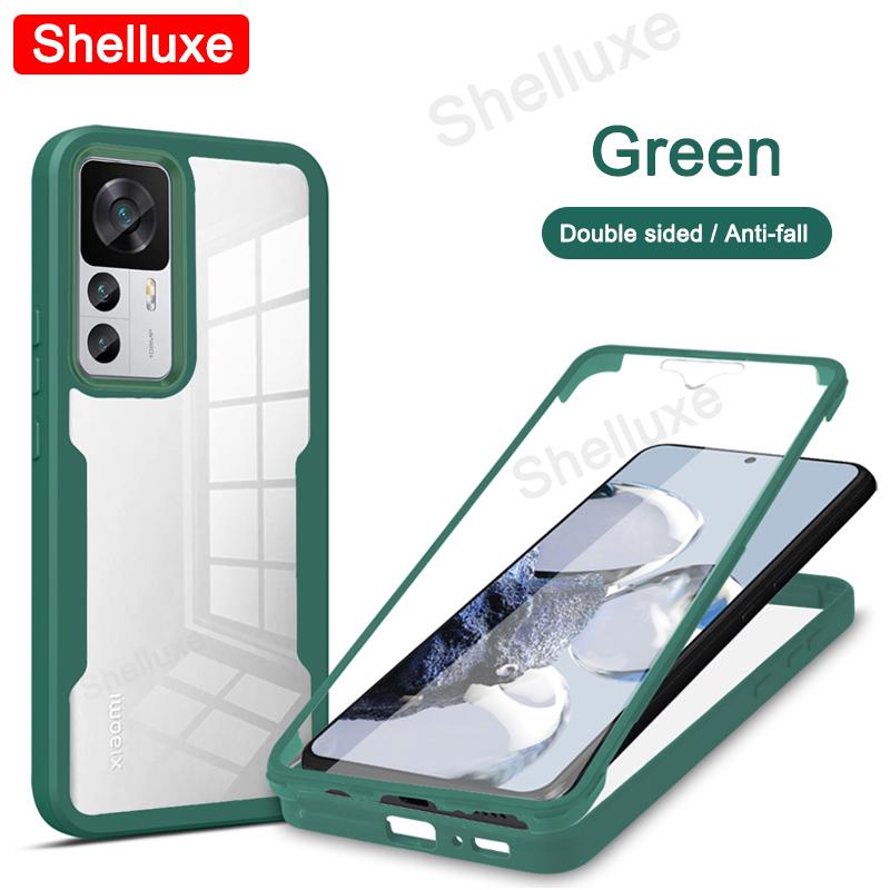 Mi12T 360 Full Body Front+Back Clear Case Shelluxe For Xiaomi Mi 12 12X 12T Pro For Xiomi Mi12 Lite Silicone Double Sided Cover