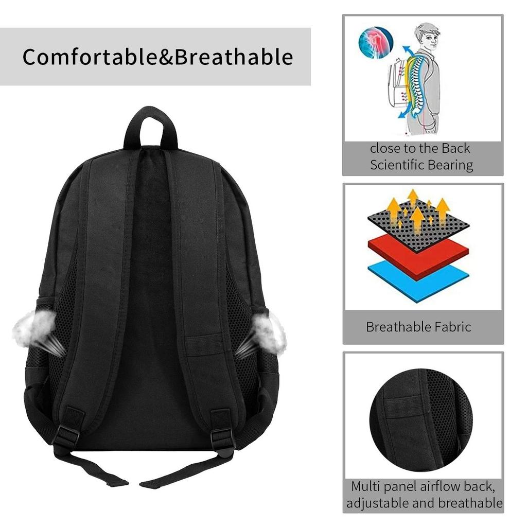 Black And White Striped Backpack Abstract Lines Stylish Backpacks Women Men Sport Pattern School Bags High Quality Rucksack