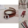 Slim Leather Waist Belt For Women With Pu Leather Finish For Daily Casual Use