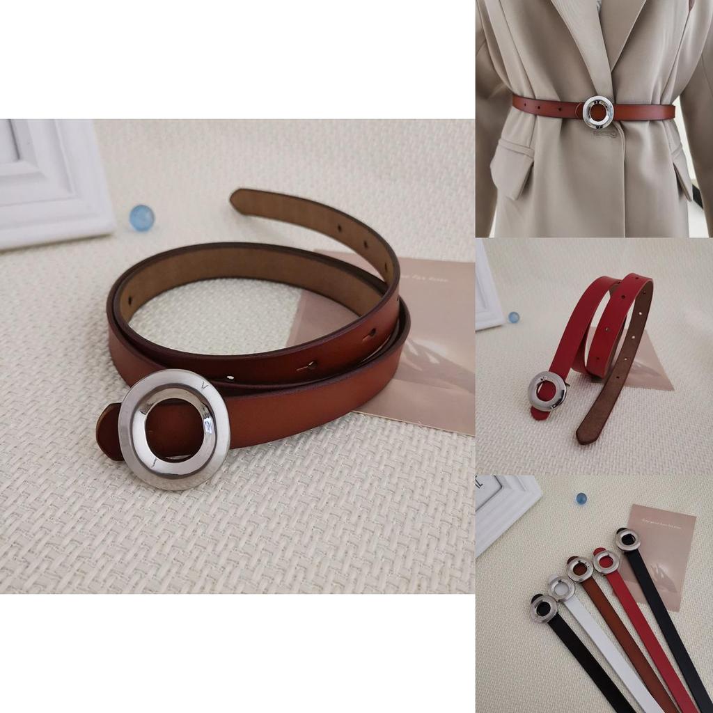 Slim Leather Waist Belt For Women With Pu Leather Finish For Daily Casual Use