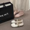 French Gentle Mary Jane Shallow Mouth Single Shoes Spring New High-end Temperament Flat Bottom with Skirt