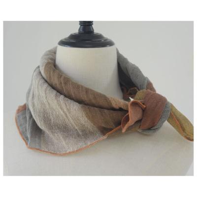 Retro Stripe Stitching Winter Warm Fashionable Versatile Women Scarves