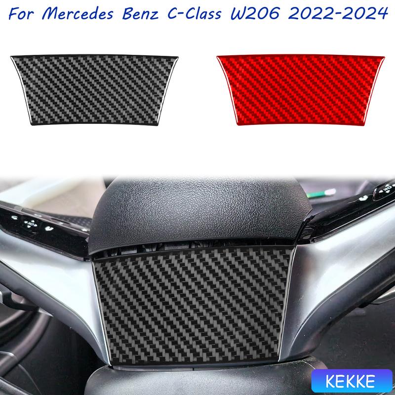 For Mercedes Benz C-Class W206 -2024 Auto Driving Wheel Cover Plate Carbon Fiber Decorative Car Accessory Sticker