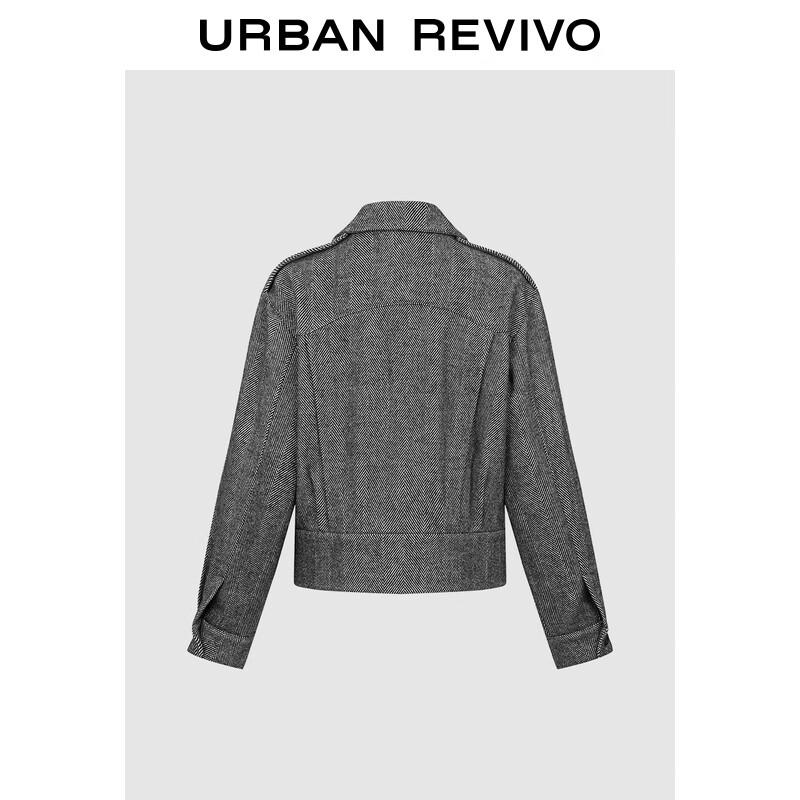 

UR 2025 Autumn Women s Houndstooth Crop Jacket XS