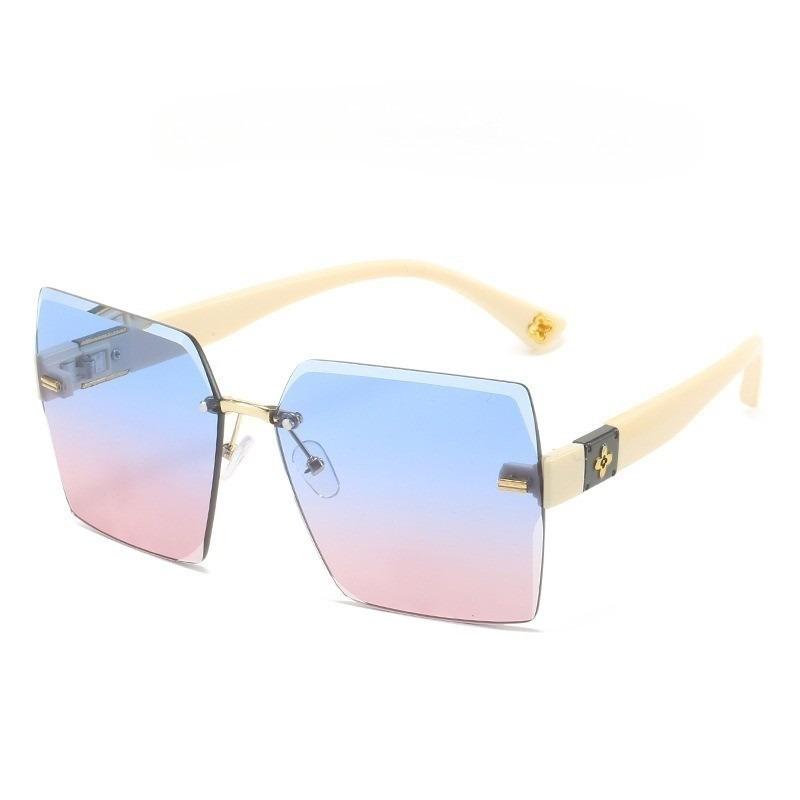 

Корейские квадратные безободковые солнцезащитные очки с градиентными линзами для женщин/мужчин