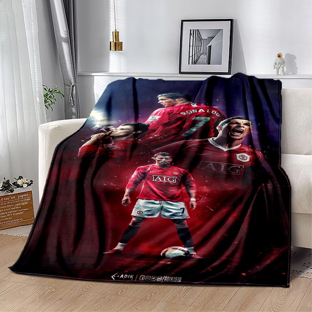 Cristiano Ronaldo Blanket Ultrasoft Perfect For Sofa Office Chair Bedding For All Seasons Digital Print Ideal Gift For Birthday Valentine'S Day