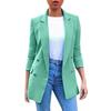 Women's Solid Colour Fashion Lapel Slim Fit Slit Pocket Cardigan Suit Coat