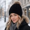 Thicken Knitted Hats Coldproof Winter Hat Fashion Crochet Cap  Women