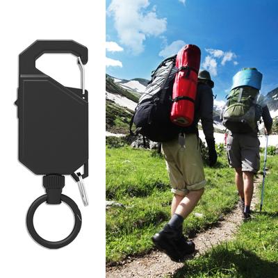 Anti-theft Retractable Keychain Retractable Hook Keychain Easy-to-pull Nylon Rope Keyholder Keyring Accessories 100cm