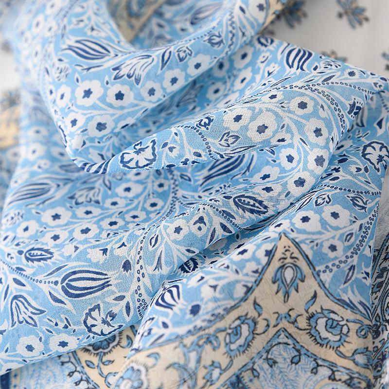 Spring and summer new French light luxury silk georgette silk scarf women's versatile fashion high-end mulberry silk square scarf shawl