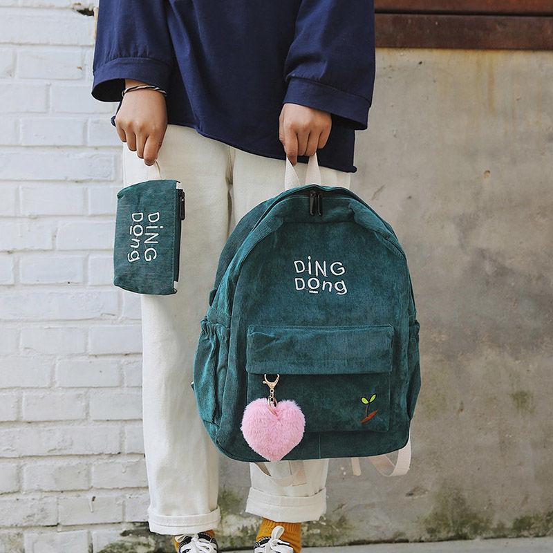 corduroy school backpack