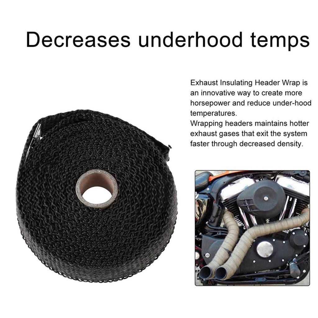 5M Roll Heat Insulation Tape For Car High-Temp Exhaust Pipe Header