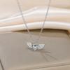Teamer Heart Wing Pendant Necklaces Stainless Steel Gold Color Sweet Minimalist Chain Choker Fashion Jewelry Gift Wholesale