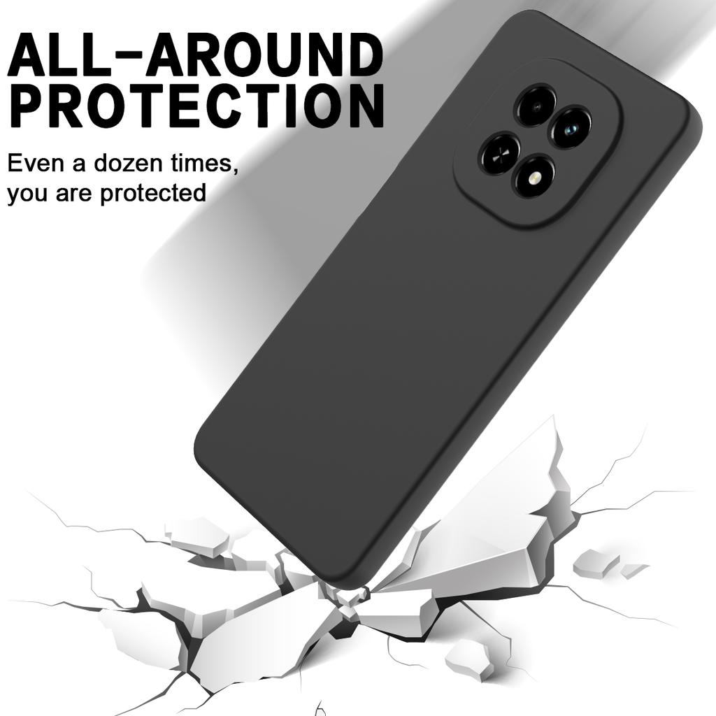 For Realme C63 5G/V60 5G Case Liquid Silicone Anti-Scratch Phone Cover with Hand Strap