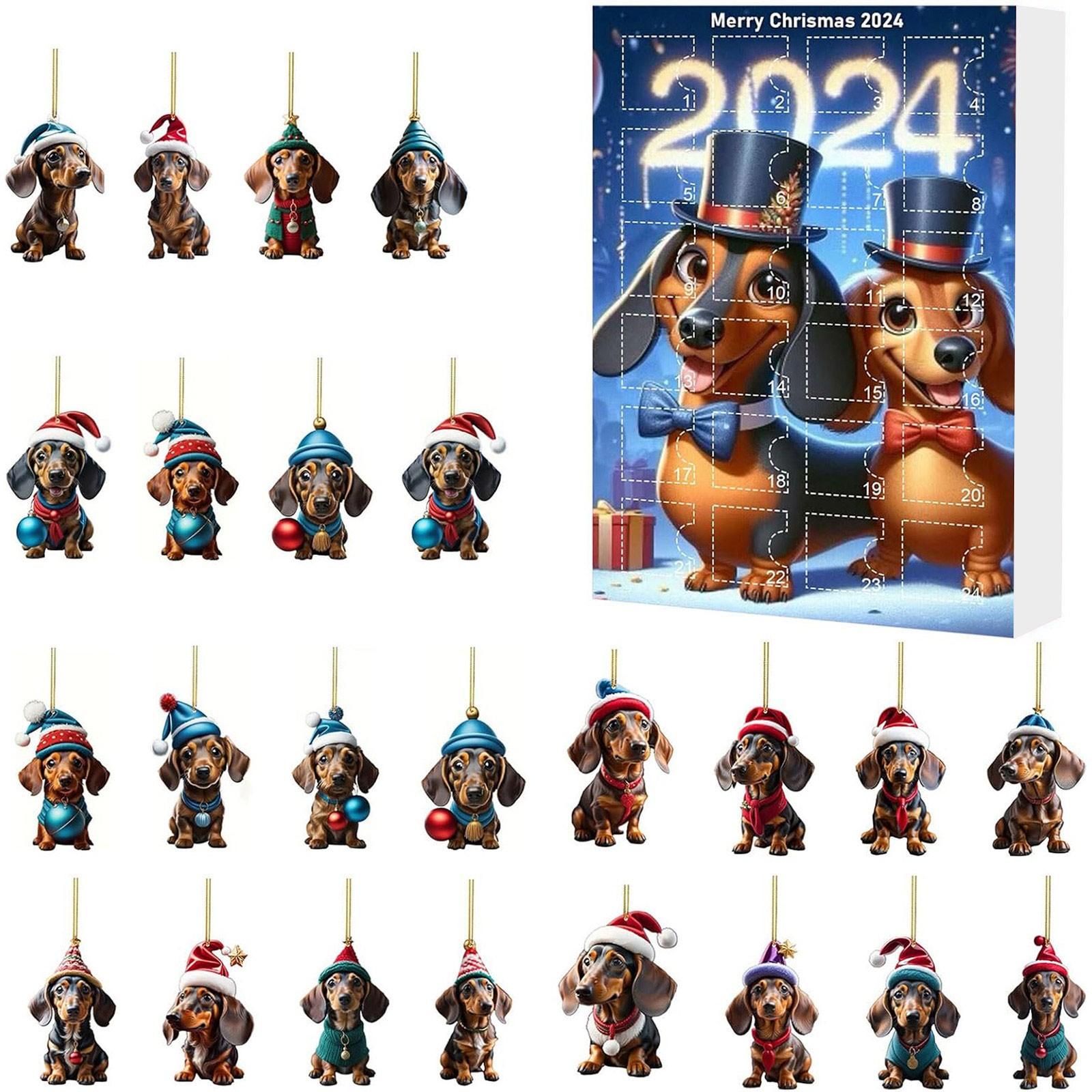 

2D Рождественская обратная отсчетная дыра Веселая Рождественская Подарочная Коробка 24 шт. One Size