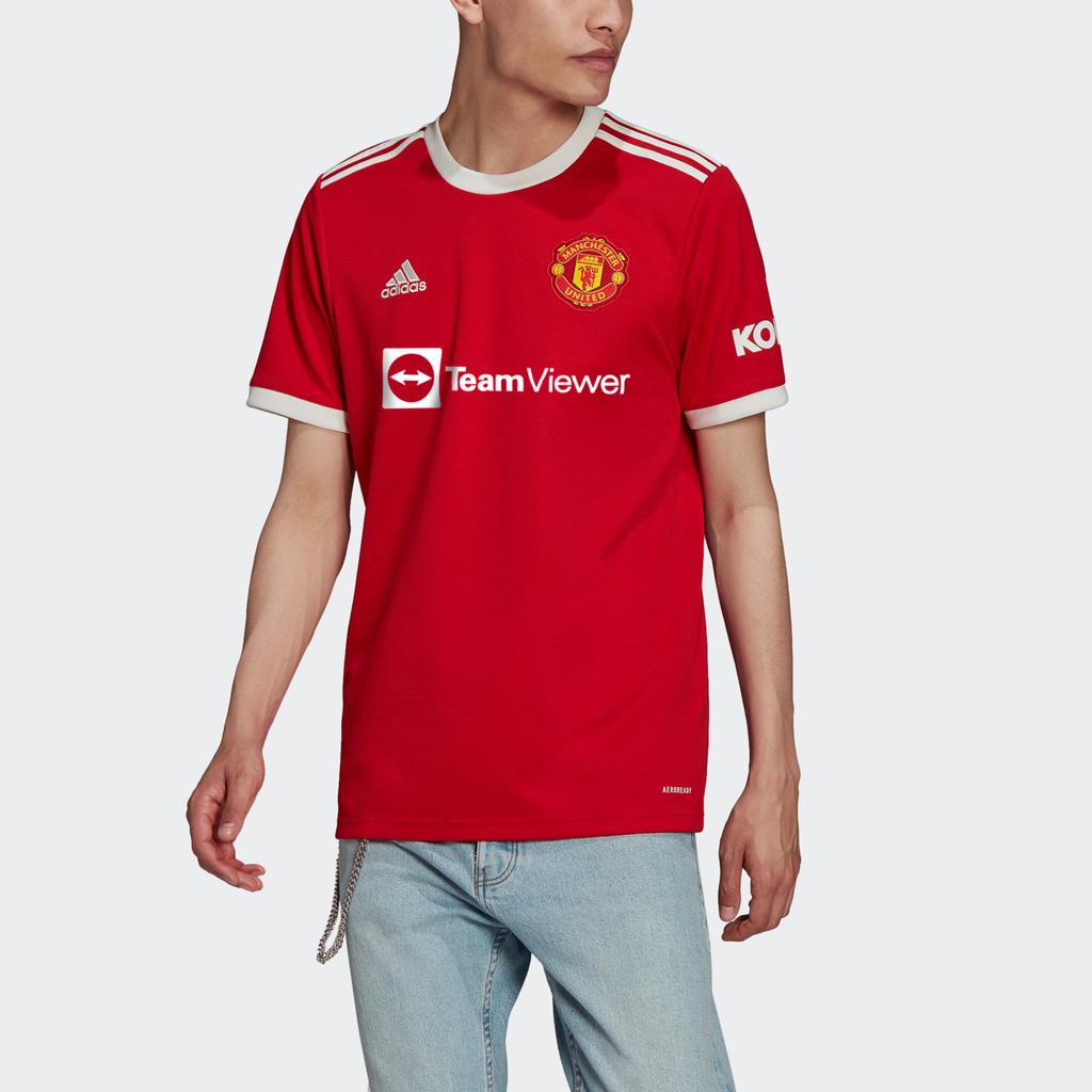 adidas Manchester United Home Fan Edition Sports Short Sleeve Jersey Men Tops Red H31447