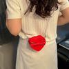 Summer new Korean version heart-shaped bow women's bag small bag foreign style shoulder bag solid color small bag messenger bag women