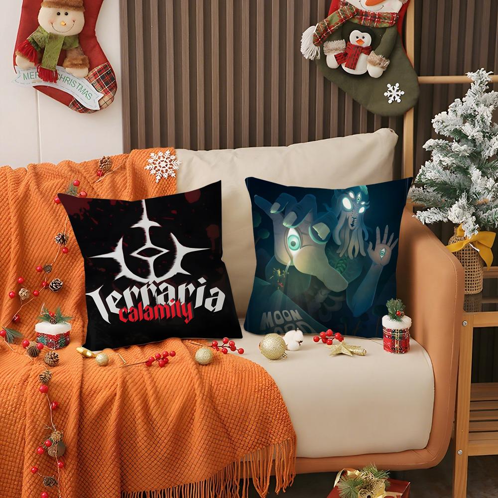 2D Sandbox Adventure Game Terraria-T Pillow Case Pattern Printed Pillowcase for Living Room Sofa Cushion Cover & Bedroom Decor