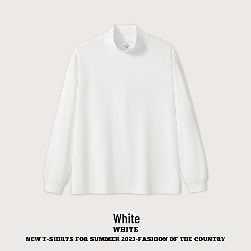 

Унисекс японский стиль длинный рукав полуводолазка свитер: Мягкий, свободный крой, стиль для пары, теплый немецкий бархат. XL белый