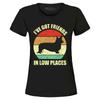 Ik heb vrienden op lage plaatsen Corgi Grappige Hond Dames T-shirt Huisdier Shirts