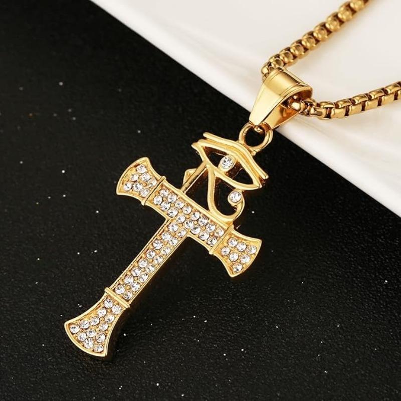 New Cross Eye of Horus Necklace Design Men's Necklace