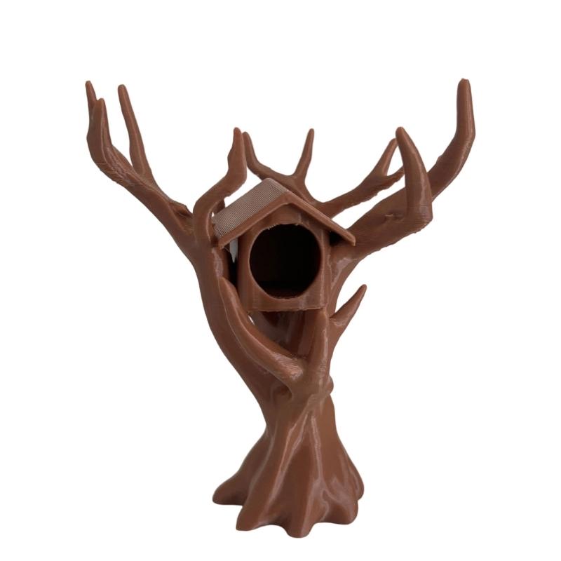 

Shelter Treehouse For Jumping Spiders Lizards Insect Natural Lookings Decors Easy To Clean Reptiles Habitats Accessory коричневий