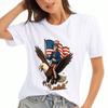 Uncle Sam Eagle Ride Wounisex's Cotton T Shirt,Premium Cotton Graphic, Durable, Casual And Fashionable.Featuring Uncle Sam Riding An Eagle With The Am