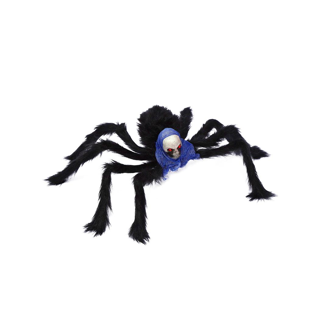 Halloween Decoration Skull Spider Props Funny Spoof Trick Trick Scary Plush Spider