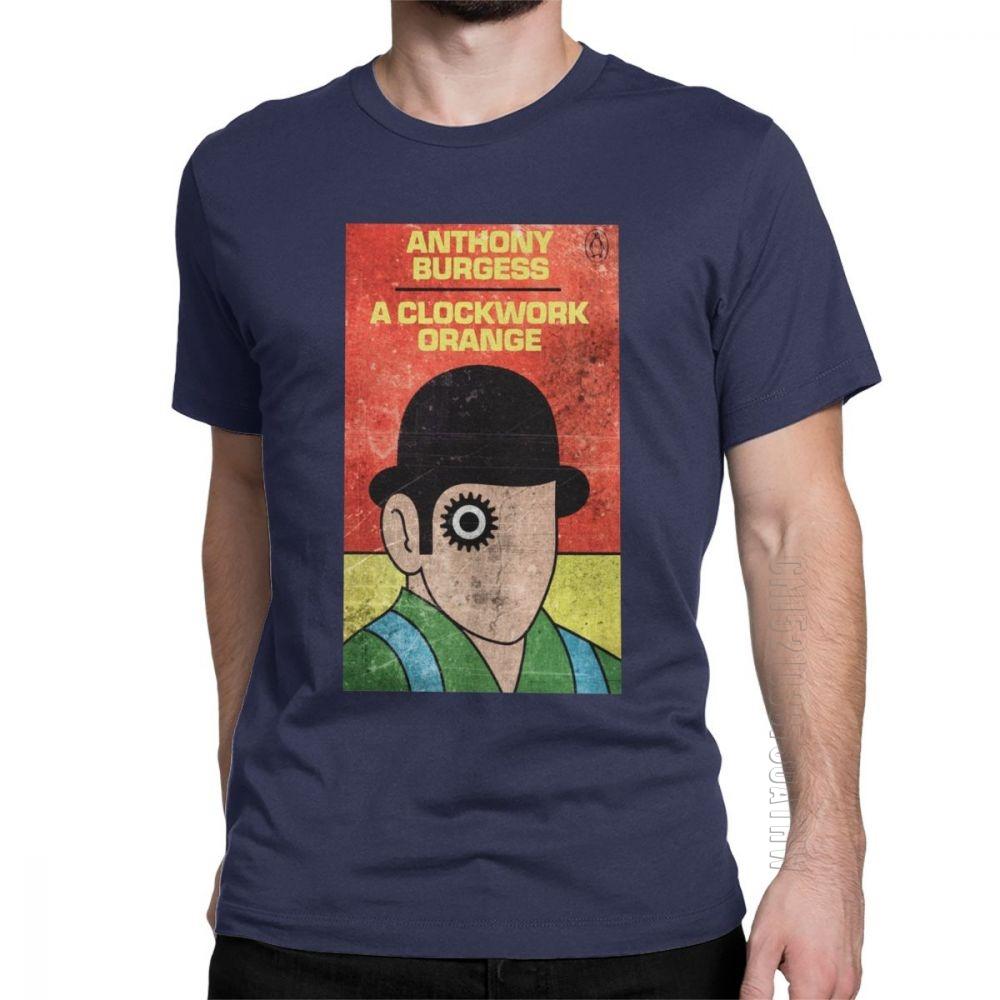 Modne Koszulki A Clockwork Orange Męskie Bawełniane Koszulki Kubrick Alex Burgess Droogs Anthony Mleko Filmowe Koszulki z Krótkim Rękawem dla Dorosłych