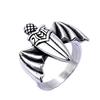 Creative bat wing sword titanium steel ring dark gothic retro personalized three-dimensional ring jewelry
