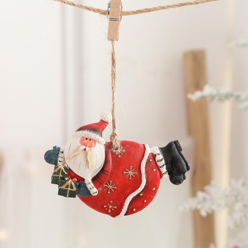 Christmas Holiday Tree Ornaments With Resin Santas Snowmen And Classic Festive Figures